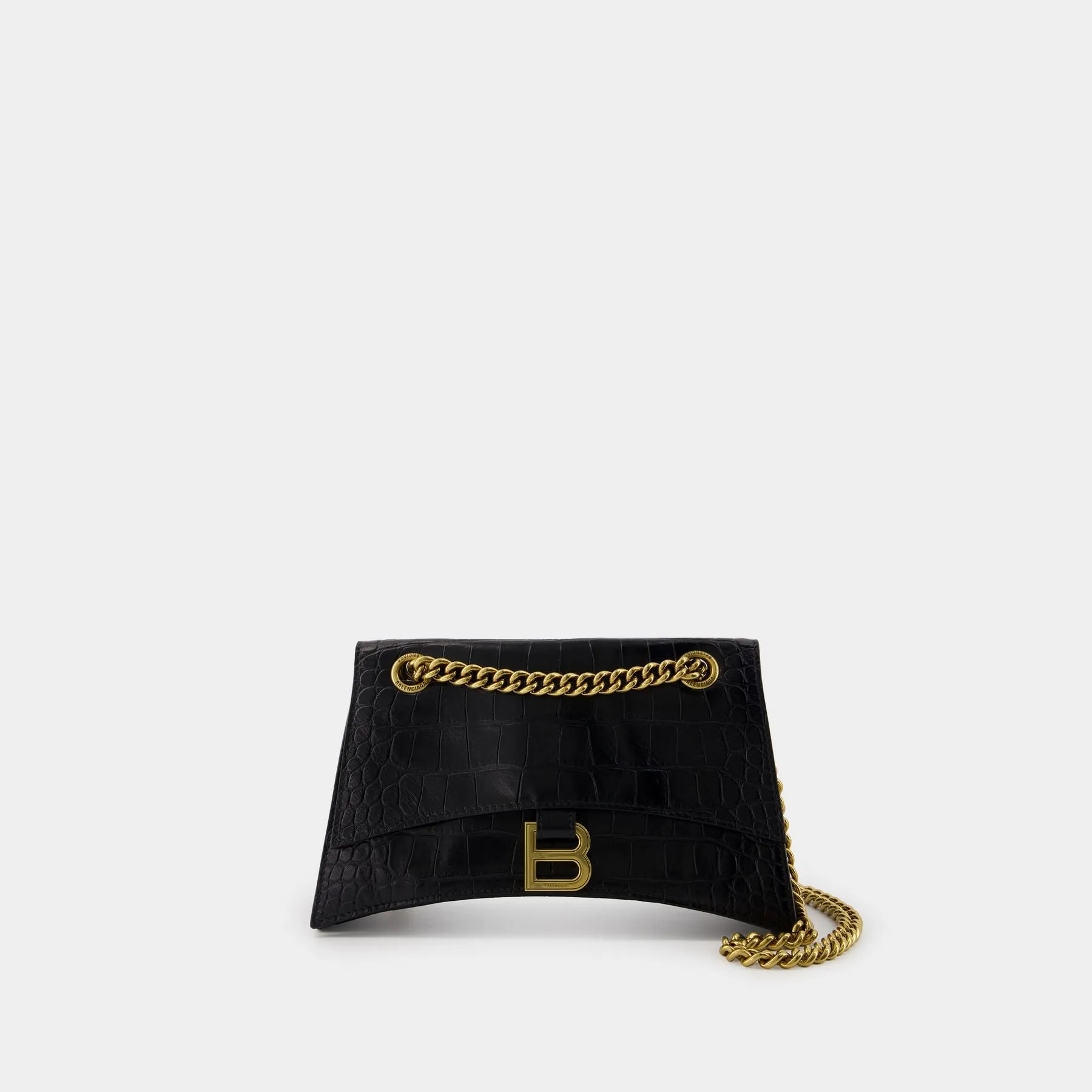 Balenciaga  Crush Chain S Shoulder Bag - Balenciaga - Leather - Black