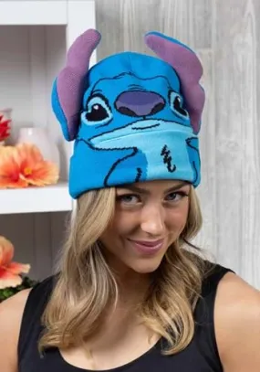 Big Face Roll Down Beanie of Stitch 