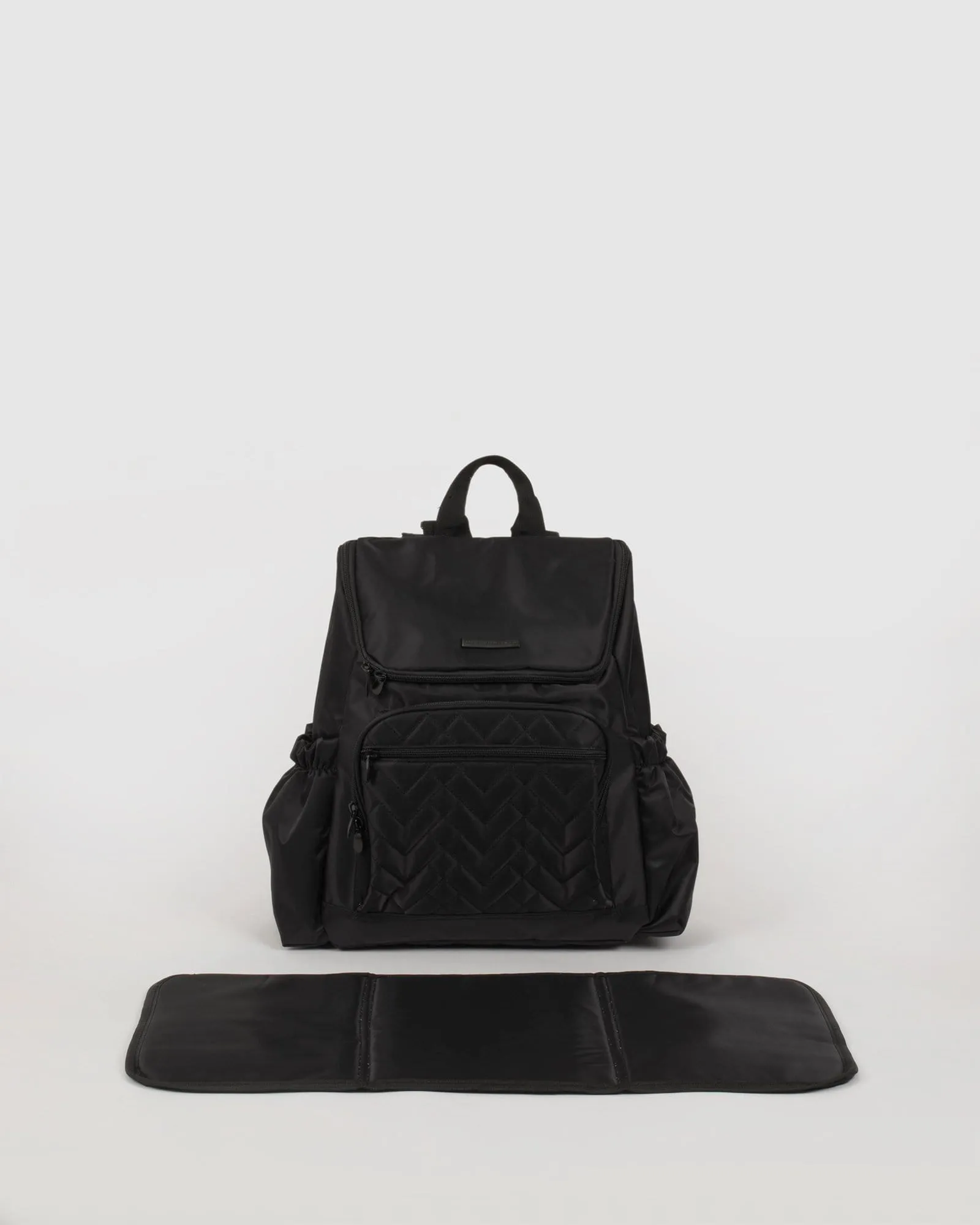 Black Baby Bag Backpack with Gunmetal Hardware