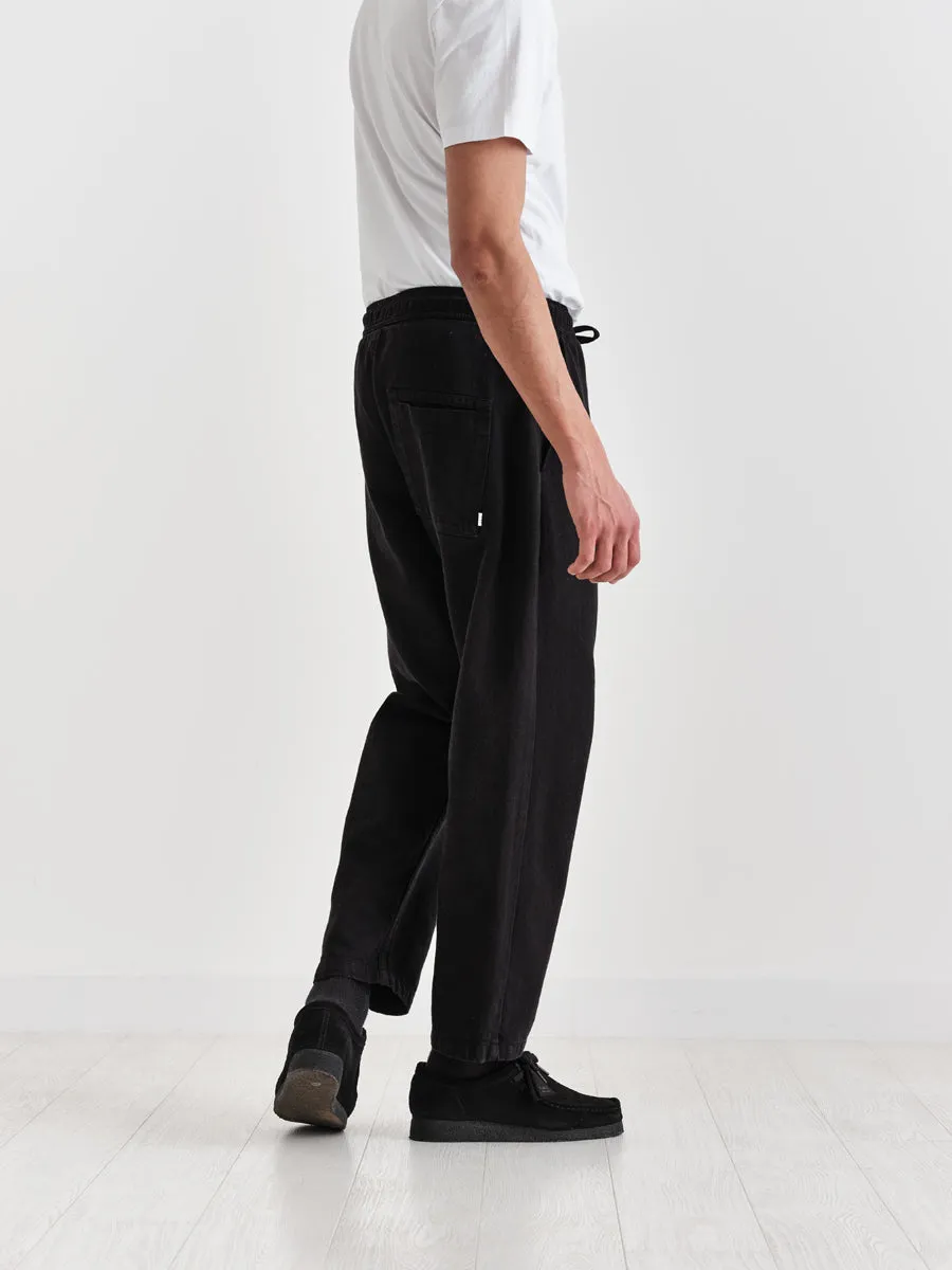 Black Cotton Twill Kurt Trouser