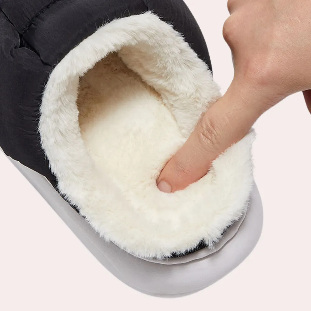Chaussons d’Hiver Féminins en Fourrure Matelassée légants