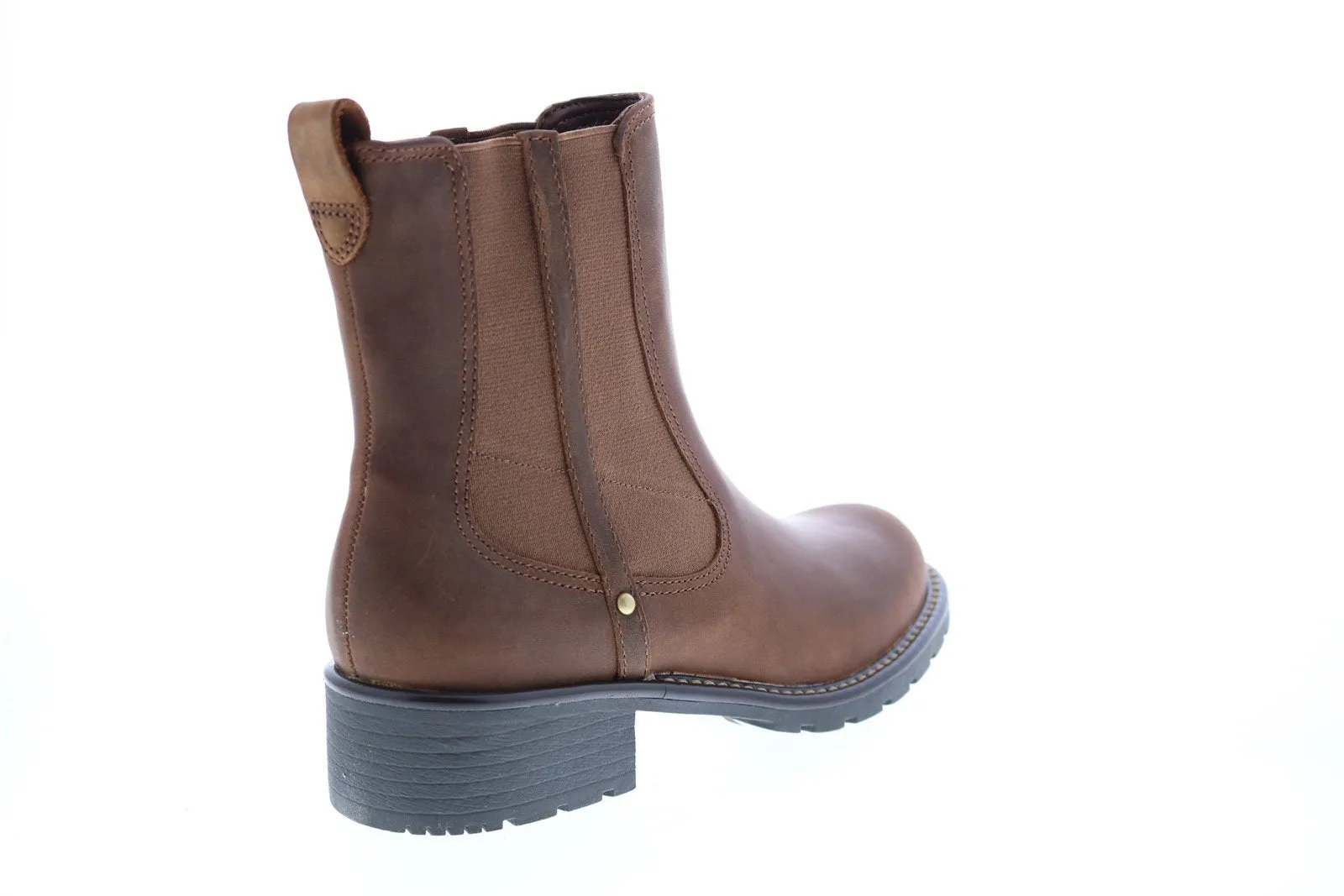 Clarks Orinoco Club 26130356 Womens Brown Nubuck Slip On Chelsea Boots