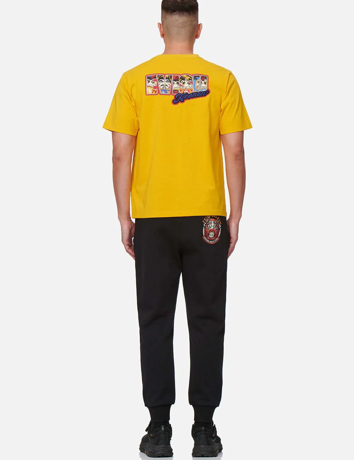 Daruma-pattern Logo Print T-Shirt