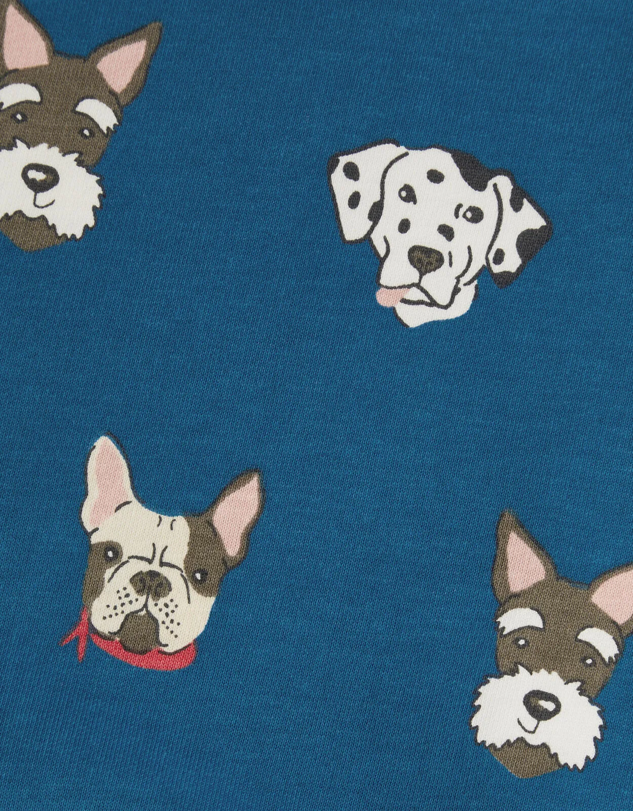 Dog Print Sweatshirt Blue