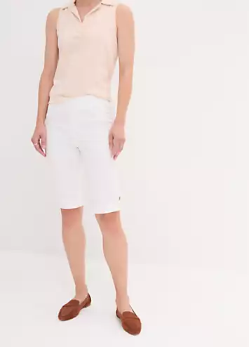 Elasticated Waist Bermuda Denim Shorts by bonprix | Look Again