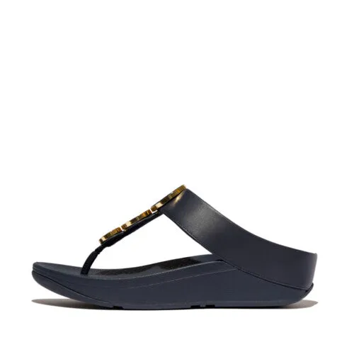  Fino Resin Toe Post Sandal in Midnight Navy  