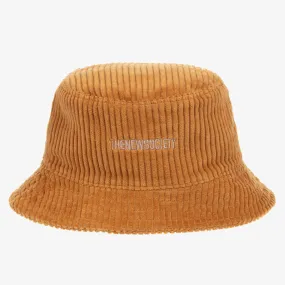 Girls Brown Corduroy Bucket Hat