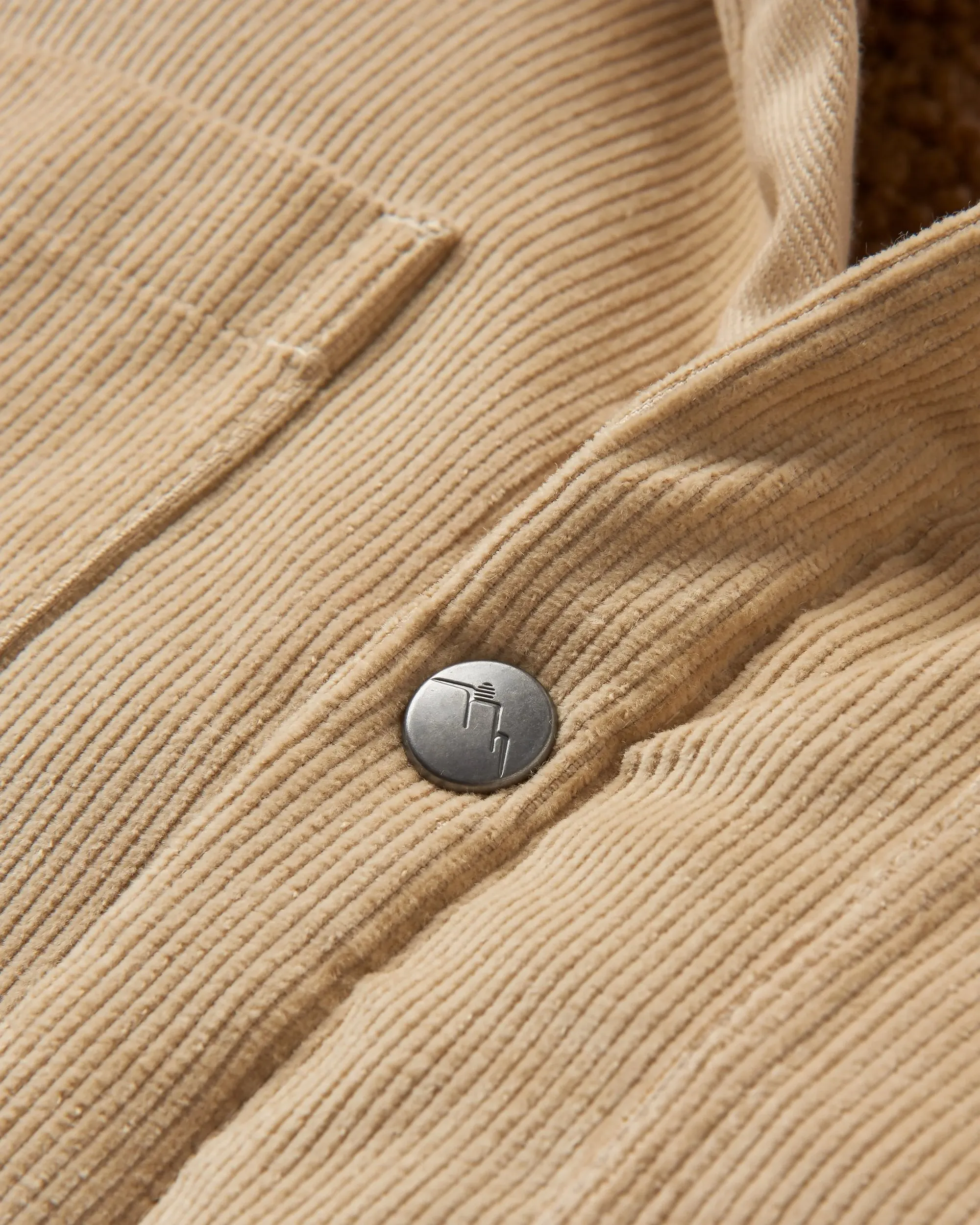 Kodiak 2.0 Sherpa-gefüttertes Cord-Overshirt - Stein