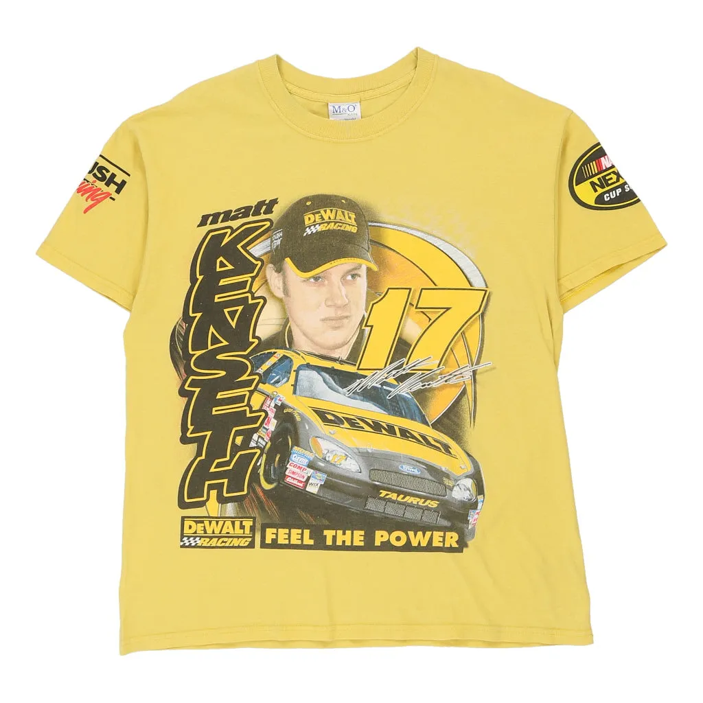 Matt Kenseth M&O Nascar T-Shirt - Large Yellow Cotton