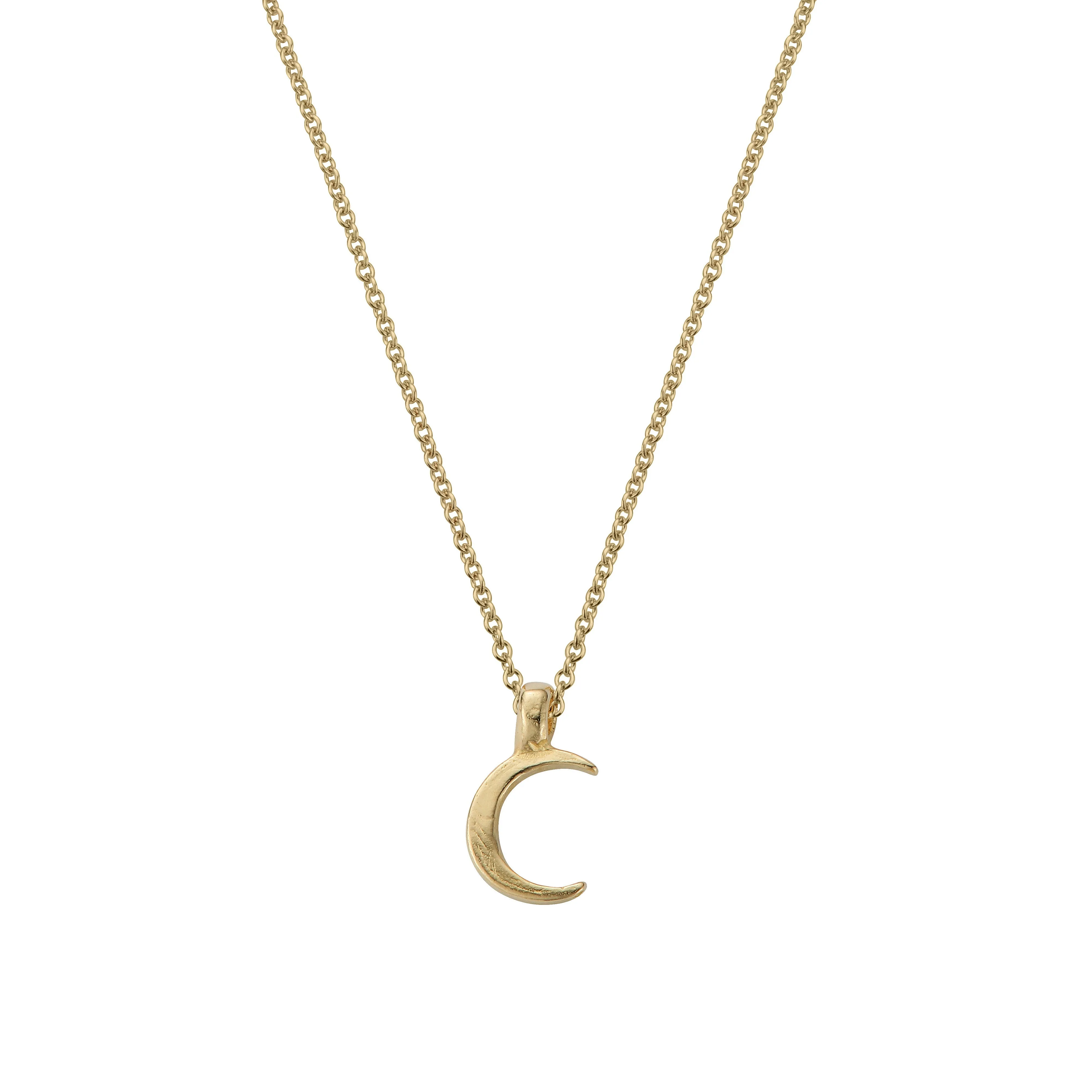 Mini Crescent Moon Gold Necklace
