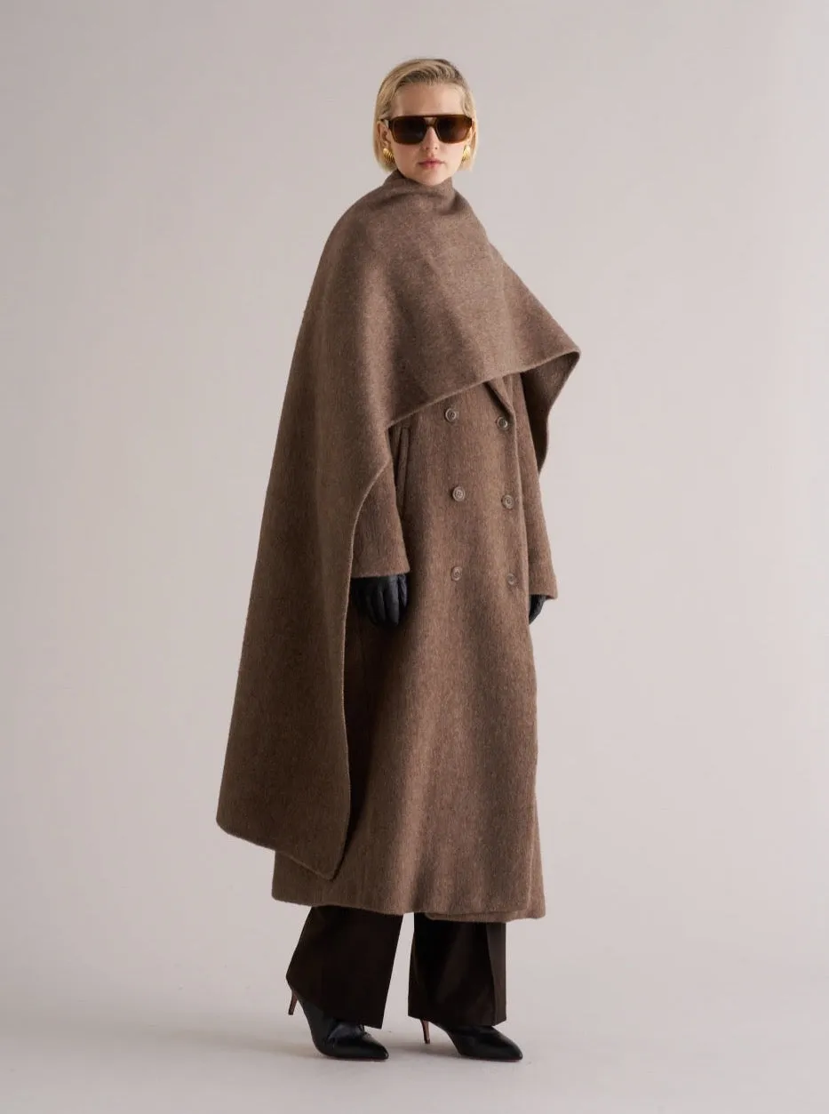Oslo Alpaca and Wool Scarf Coat