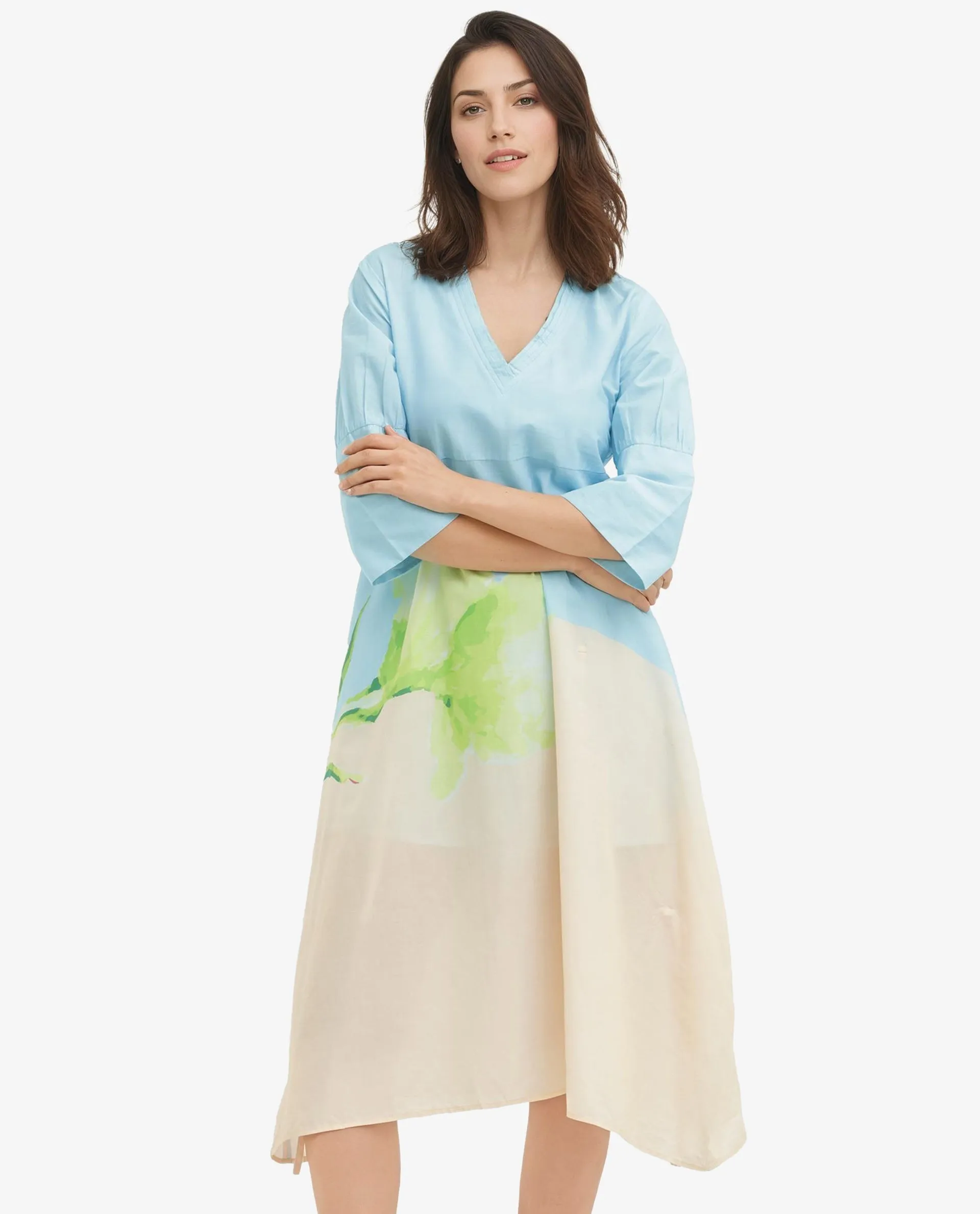 Rareism Womens Dinara Multi Dress Short Sleeve Print