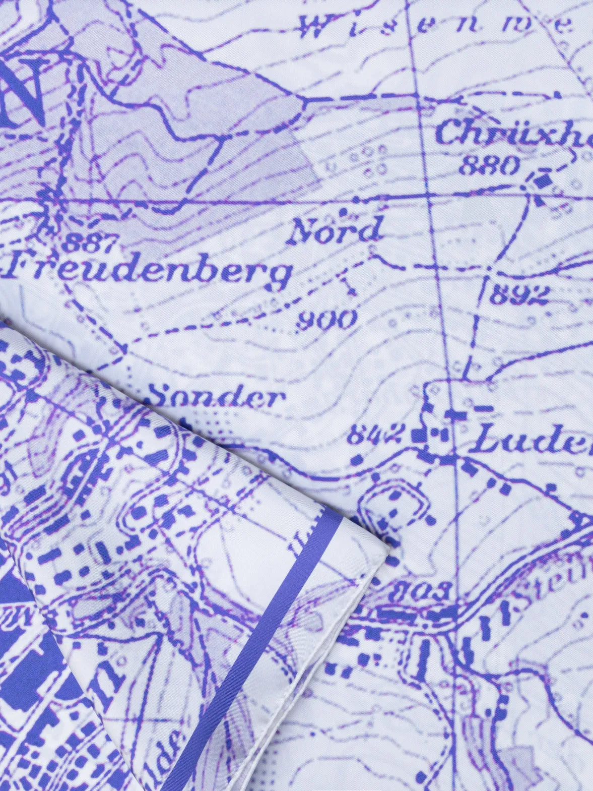 Silk Scarf with St.Gallen Map Print
