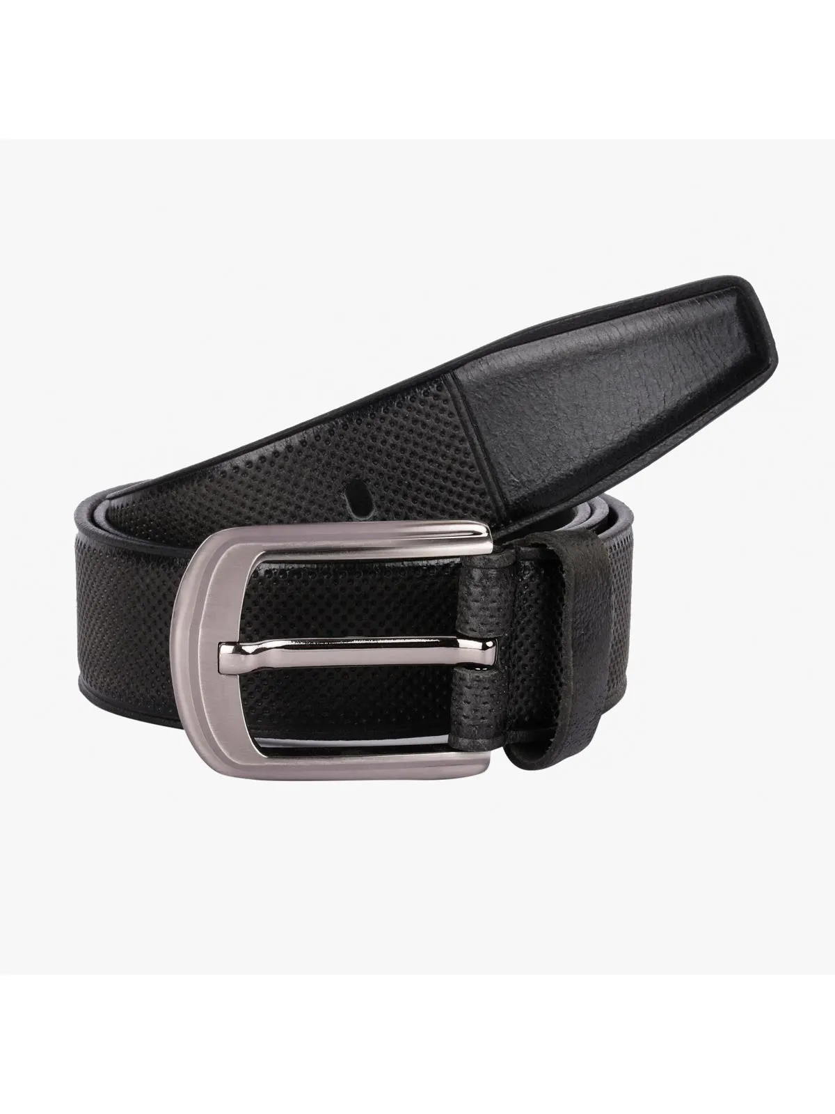 Teakwood Leathers Men Black Leather Belt