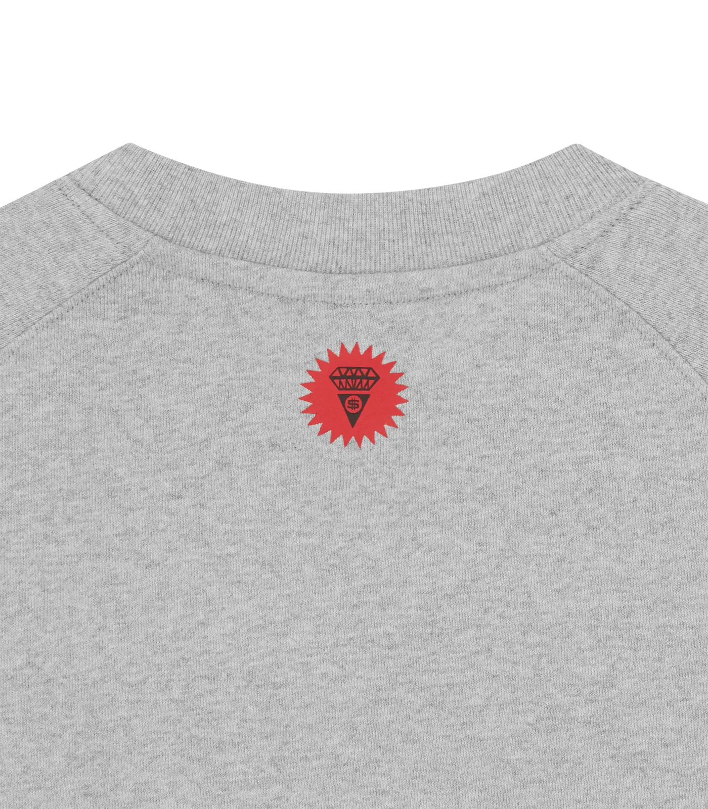 TRIPLE RUNNING DOG CREWNECK - HEATHER GREY