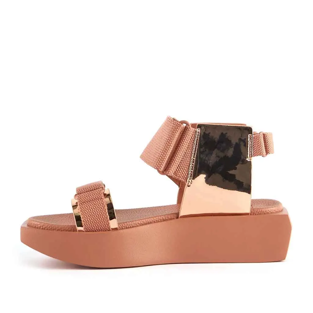 United Nude Wa Lo Sandal for Women - Rose Gold