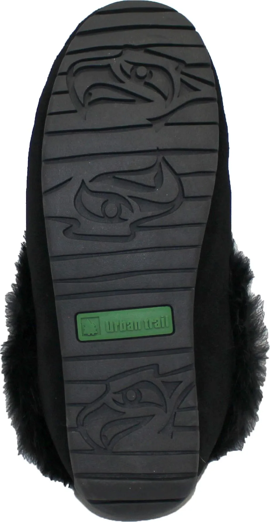 Urban Trail Hard Sole Black Suede Slipper