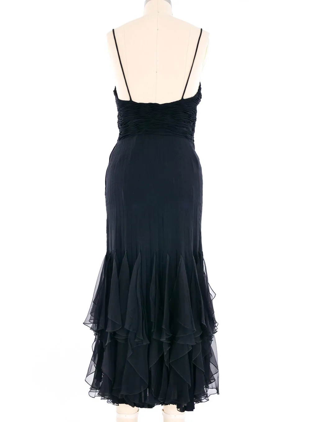 Valentino Sheer Panel Midi Gown
