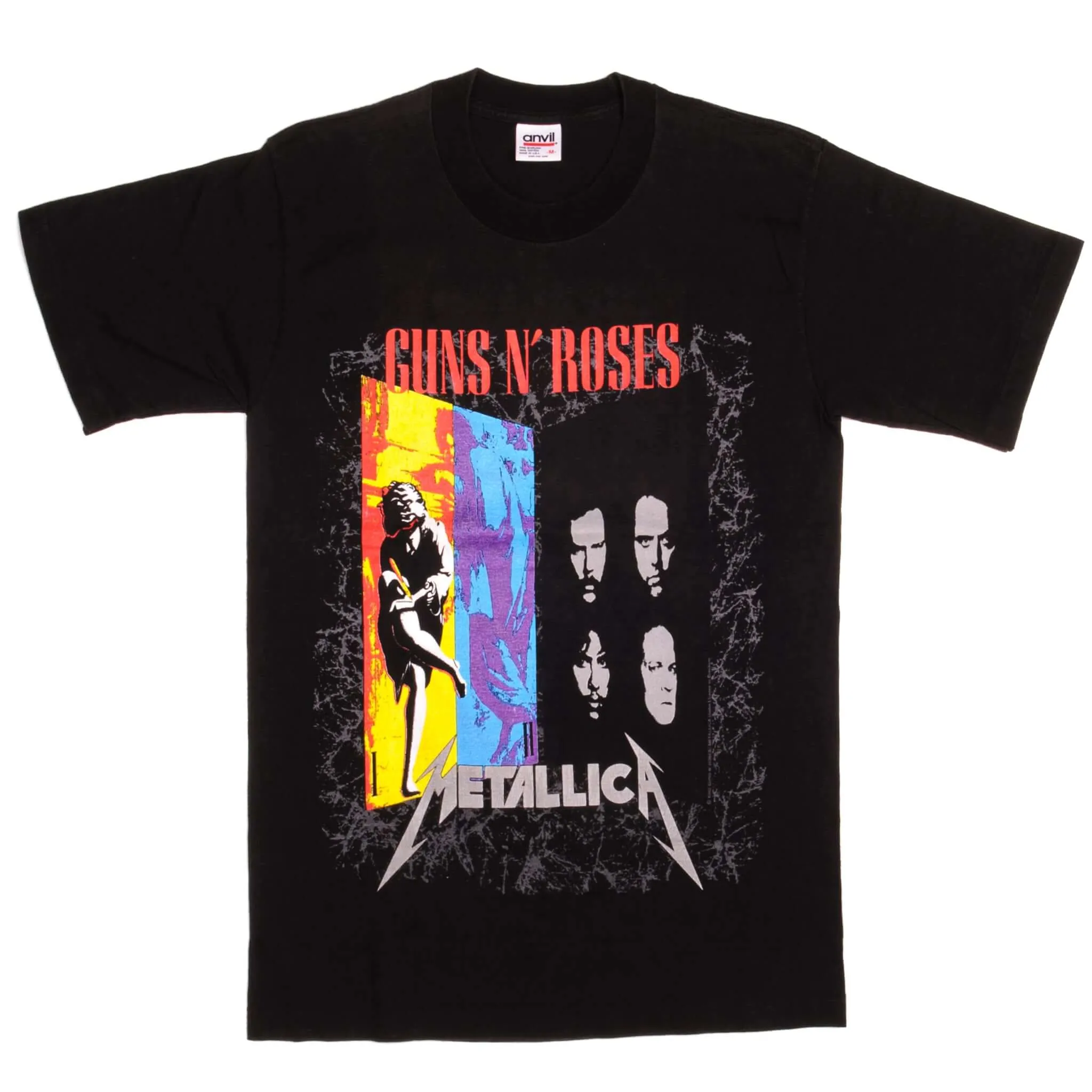 VINTAGE GUNS N' ROSES METALLICA TOUR TEE SHIRT 1992 SIZE SMALL MADE IN USA