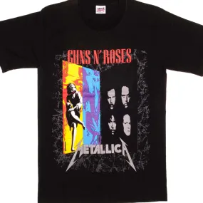 VINTAGE GUNS N' ROSES METALLICA TOUR TEE SHIRT 1992 SIZE SMALL MADE IN USA