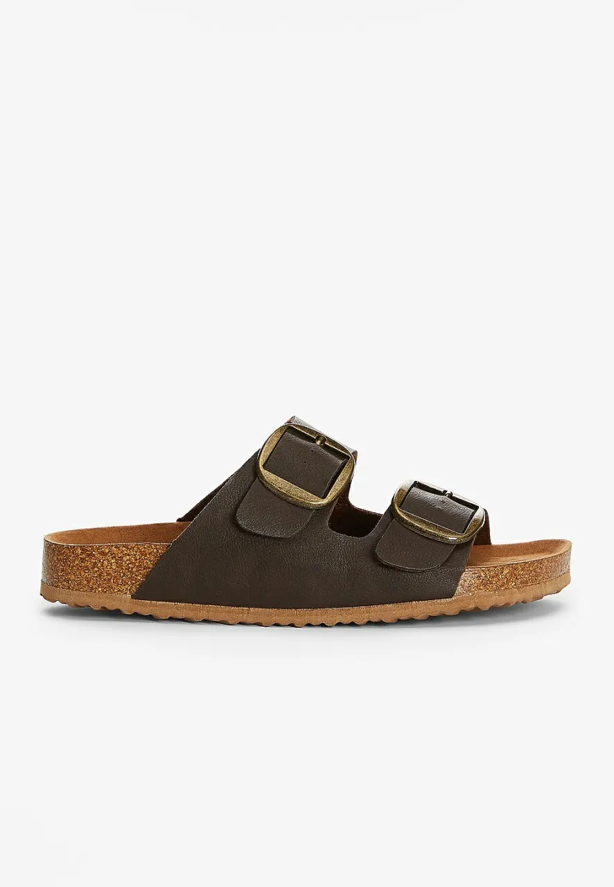 Women Maurices Sandals | Laney Brown Double Strapped Sandal