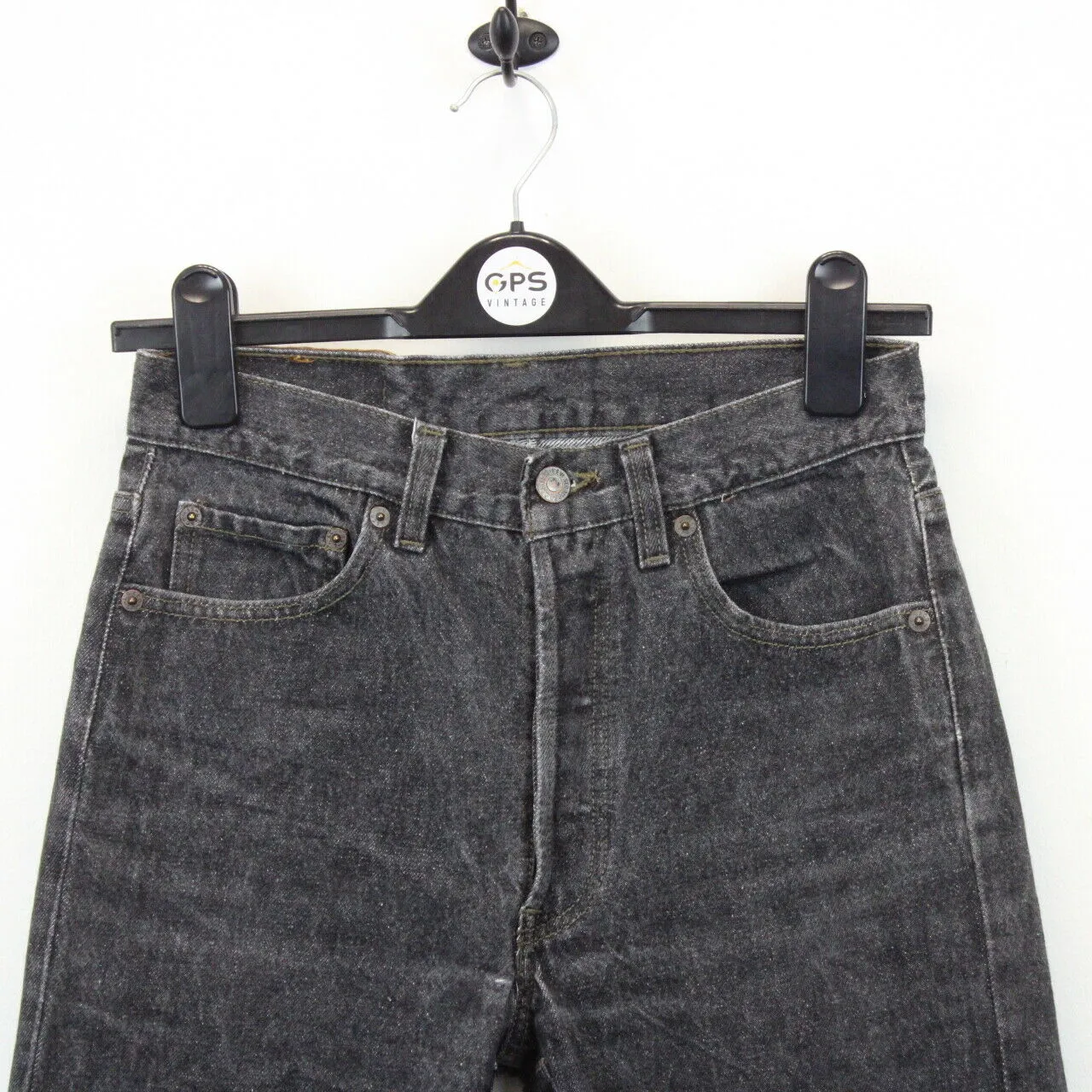 Womens LEVIS 501 Jeans Grey Charcoal | W28 L30