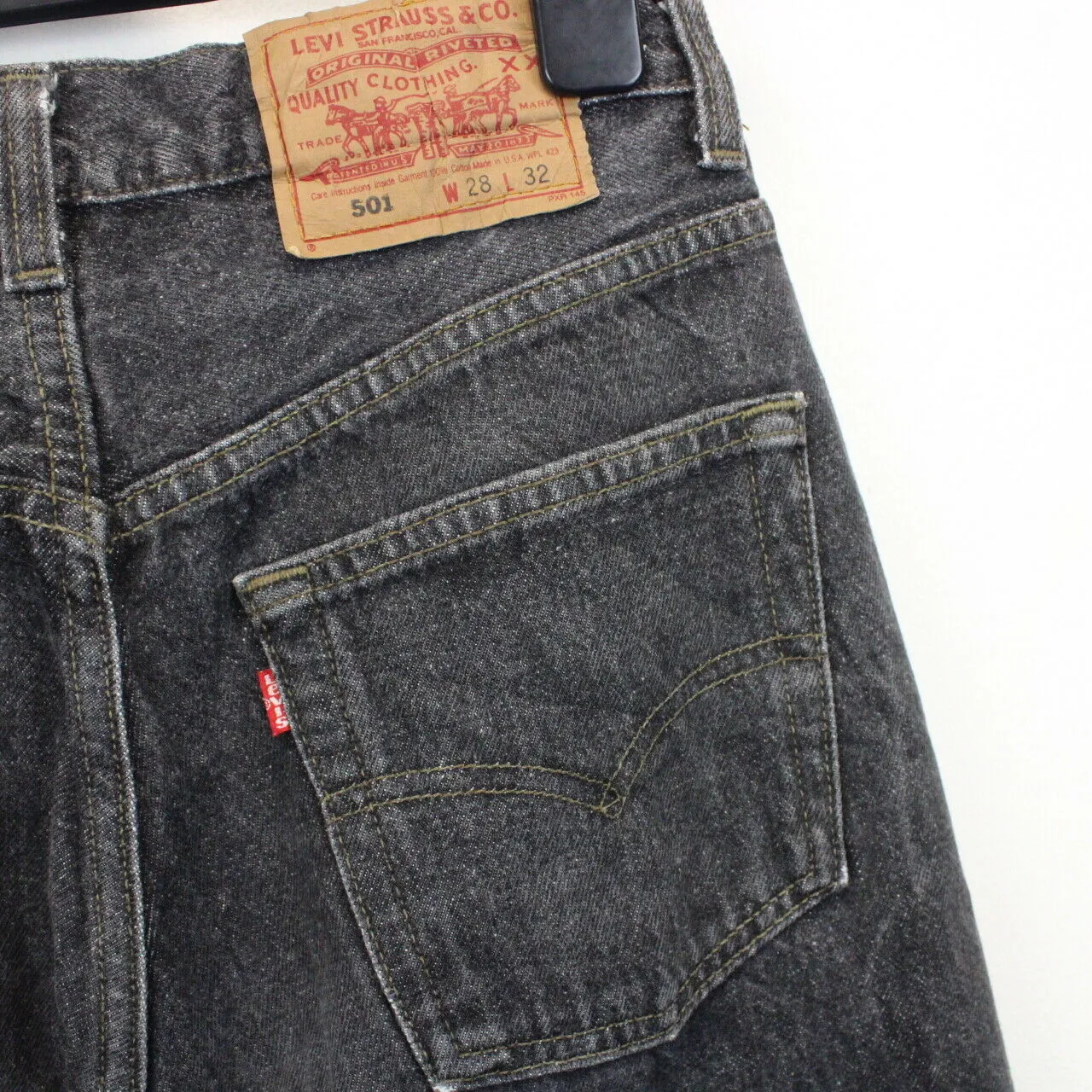 Womens LEVIS 501 Jeans Grey Charcoal | W28 L30