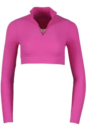 YEAR OF OURS CROPPED STRETCH JERSEY TOP XSMALL