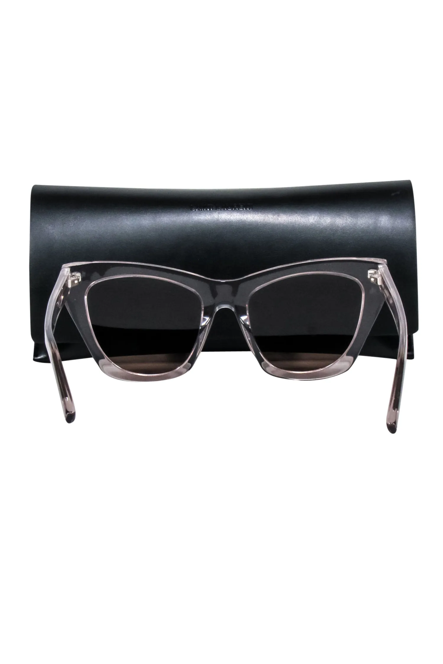 Yves Saint Laurent - Grey Transparent Cate Eye Sunglasses